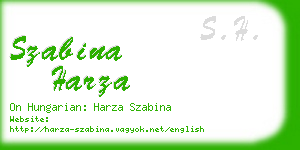 szabina harza business card